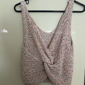 Mi Ami Multicolor Knit Twist Tank Top